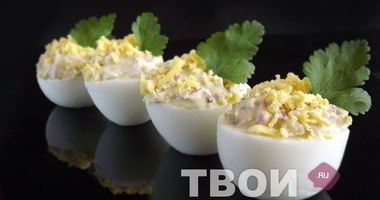 Рецепт Яиц, фаршированных ветчиной