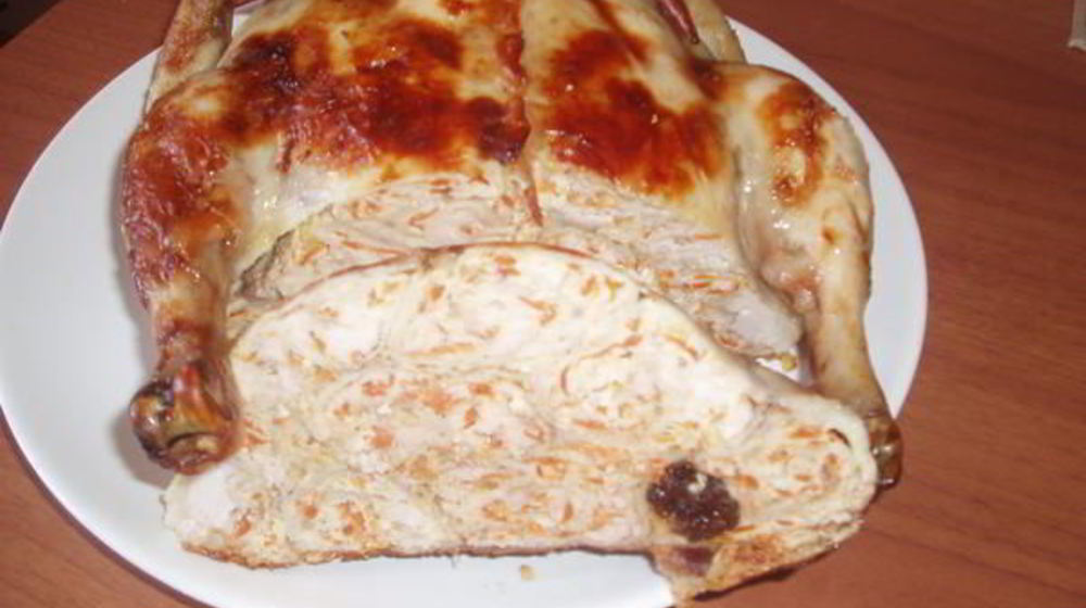 Как приготовить галантина — курицу фаршированную блинчиками