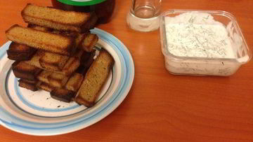 Рецепт Чесночных гренков к пиву