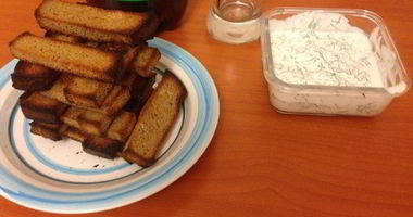 Рецепт Чесночных гренков к пиву