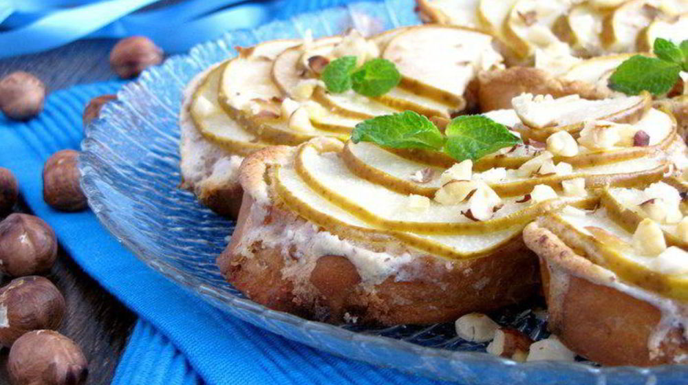 Как приготовить десертные гренки с грушей и амаретто