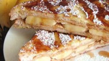 Рецепт Гренков с бананом и арахисовой пастой