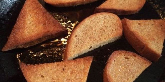Рецепт гренков с чесноком на сковороде