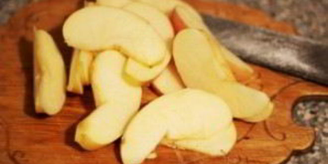 Рецепт гренков с яблоками