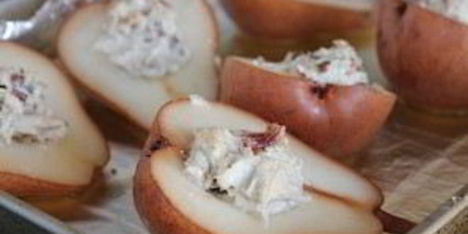Рецепт груши, фаршированной креветками и сыром