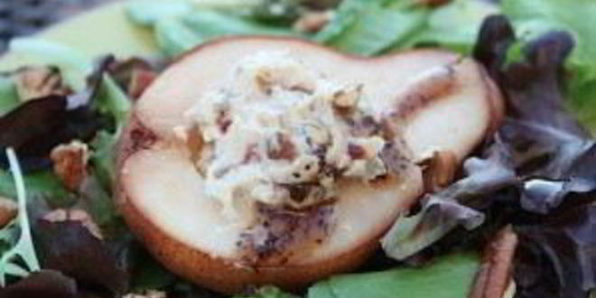 Рецепт груши, фаршированной креветками и сыром