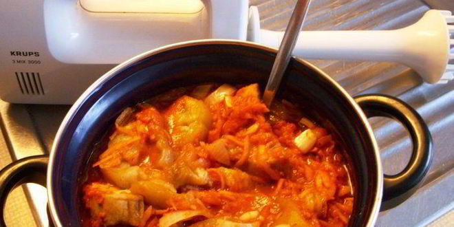 Рецепт икры баклажанной из печено-тушеных овощей