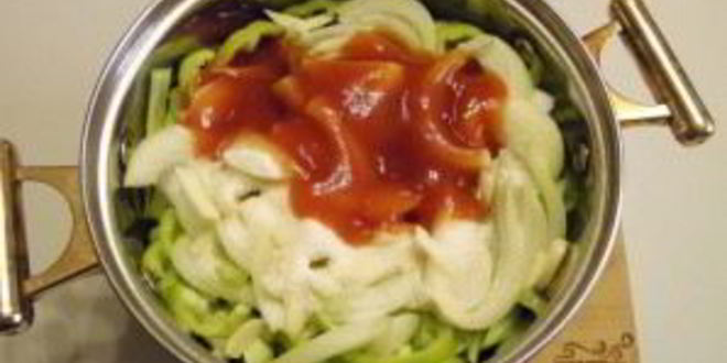 Рецепт кабачковой икры с томатным соусом