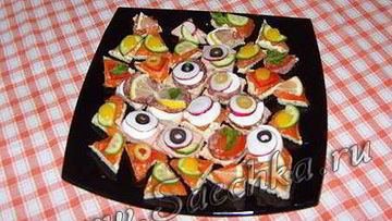 Рецепт Канапе Ассорти