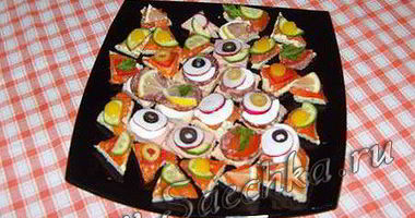 Рецепт Канапе Ассорти