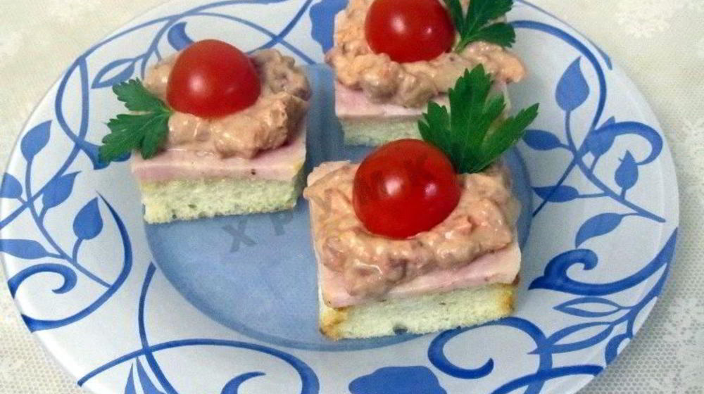 Как приготовить канапе делис с ветчиной и фасолью