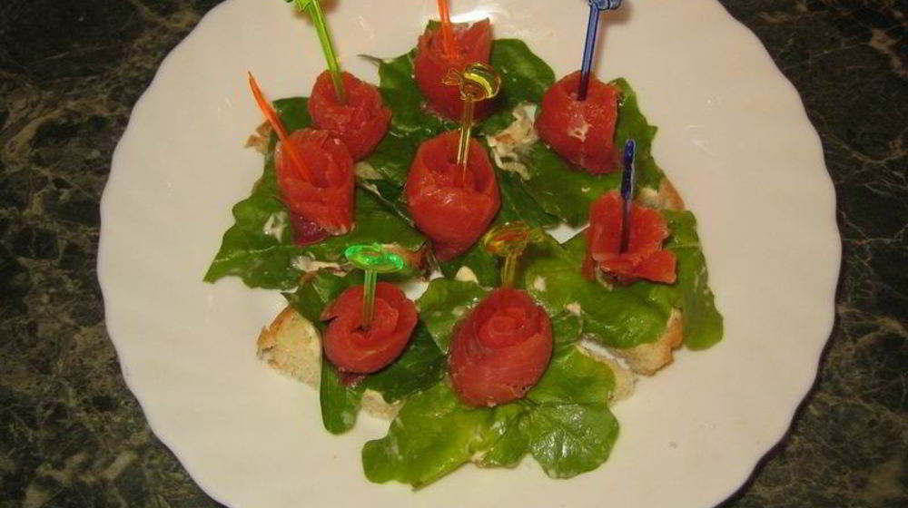 Как приготовить канапе из красной рыбы