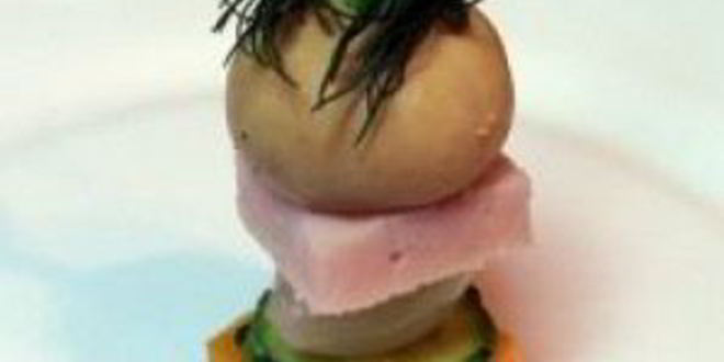 Рецепт канапе из мяса и овощей