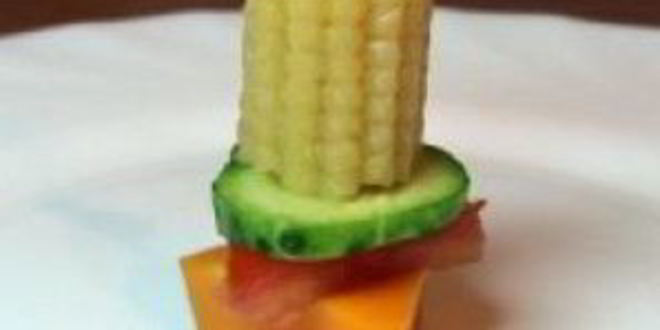 Рецепт канапе из мяса и овощей