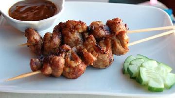 Рецепт Канапе из свинины с соусом из арахиса