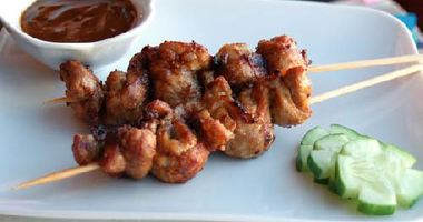 Рецепт Канапе из свинины с соусом из арахиса