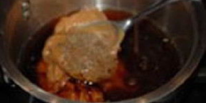 Рецепт канапе из свинины с соусом из арахиса