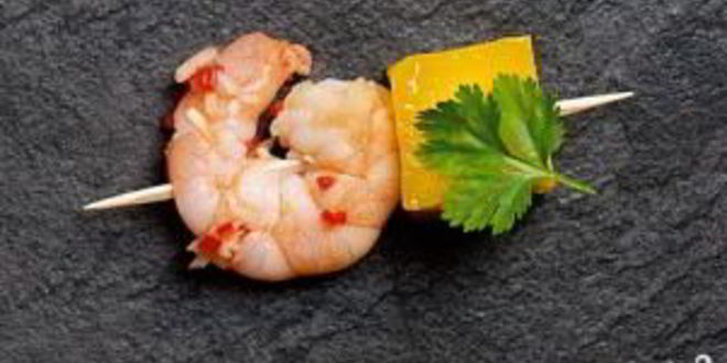 Рецепт канапе с креветками