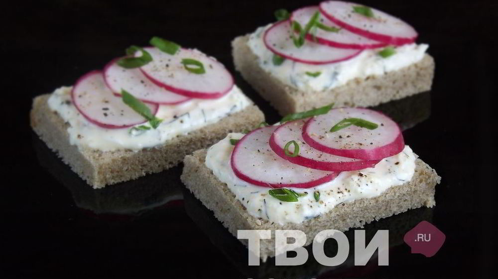 Как приготовить канапе с редиской