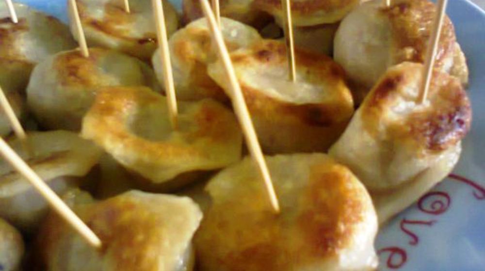 Как приготовить жареные пельмени канапе