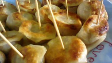 Рецепт Жареных пельменей канапе