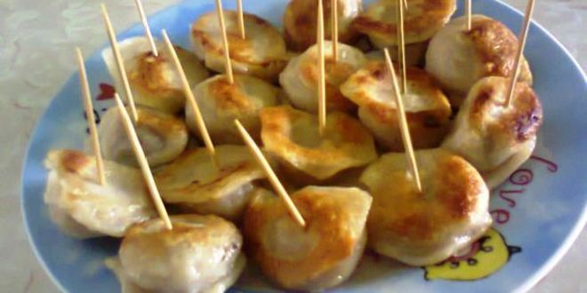 Рецепт жареных пельменей канапе
