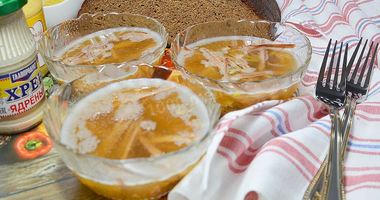 Рецепт Холодца из говядины и свиных ножек