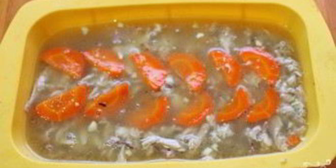 Рецепт холодца из курицы и говядины