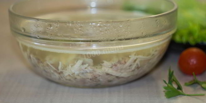 Рецепт холодца из курицы и свиных ножек