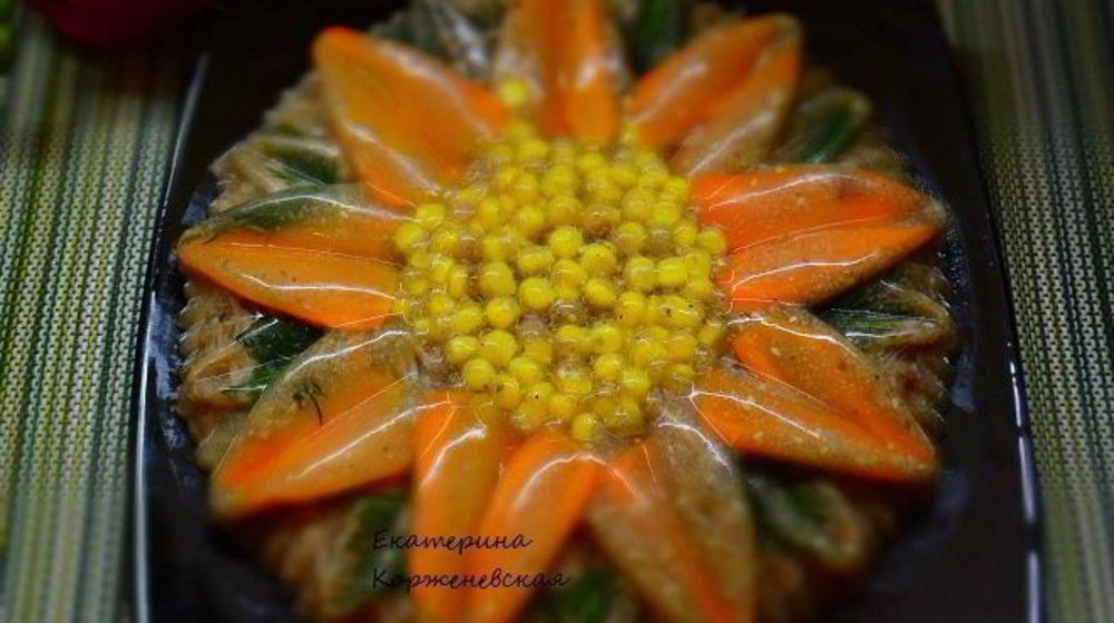 Как приготовить холодец солнечный цветок