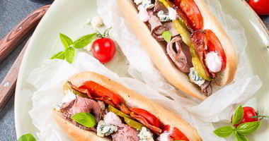 Рецепт Неправильного хот-дога с ростбифом