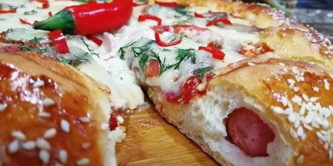 Рецепт суперсырной хот-дог-пицца