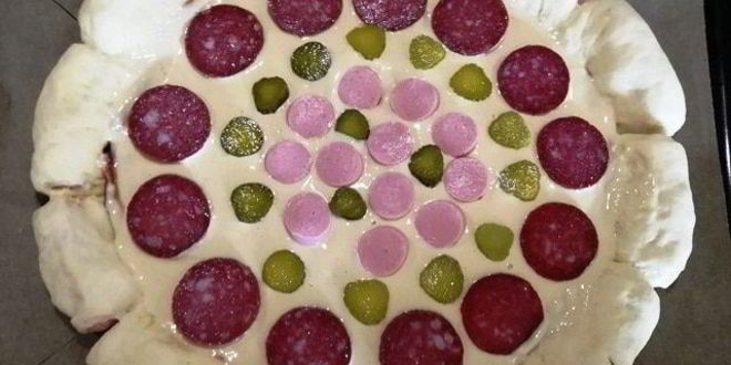 Рецепт суперсырной хот-дог-пицца