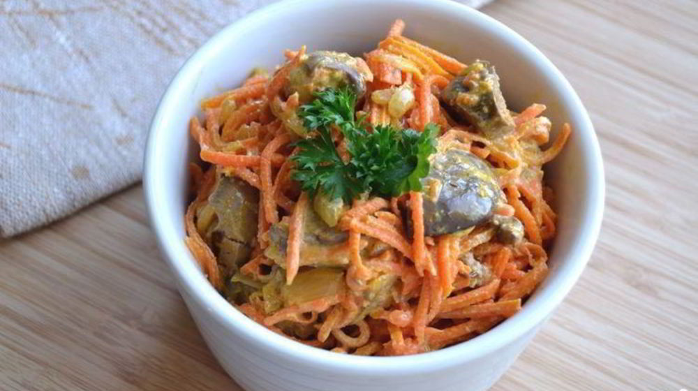 Как приготовить корейскую морковку с печенью