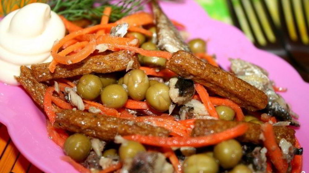 Как приготовить корейскую морковку с сухариками