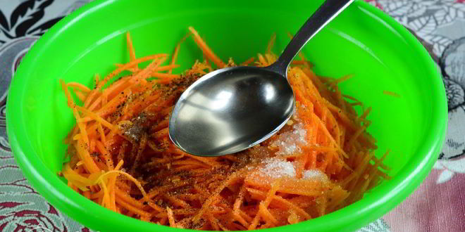 Рецепт моркови по-корейски с приправой
