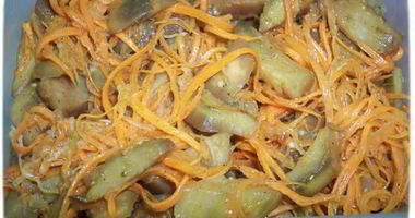 Рецепт Моркови с баклажанами по-корейски