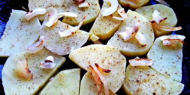 Рецепт фриттаты с картофелем, чечевицей и оливками