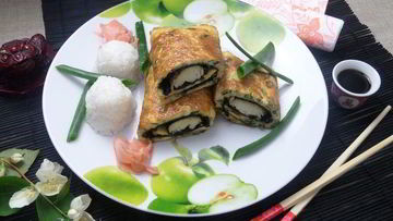 Рецепт Омлета рыбного в японском стиле