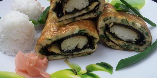 Рецепт омлета рыбного в японском стиле