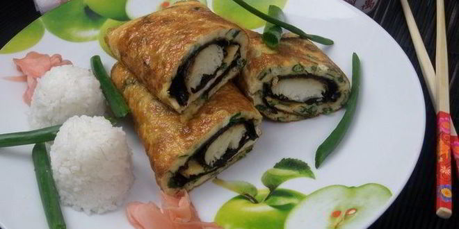 Рецепт омлета рыбного в японском стиле