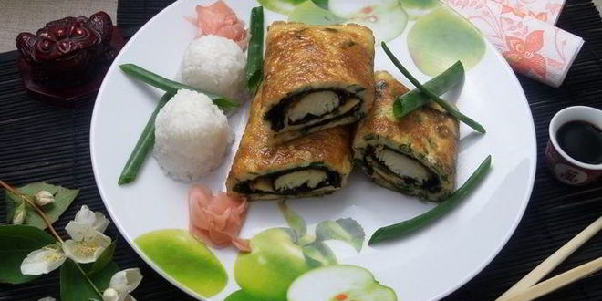 Рецепт омлета рыбного в японском стиле