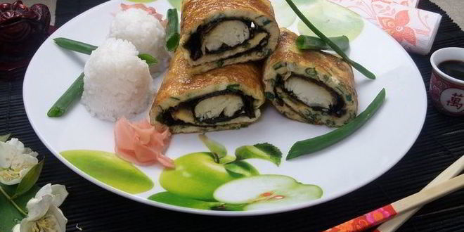 Рецепт омлета рыбного в японском стиле