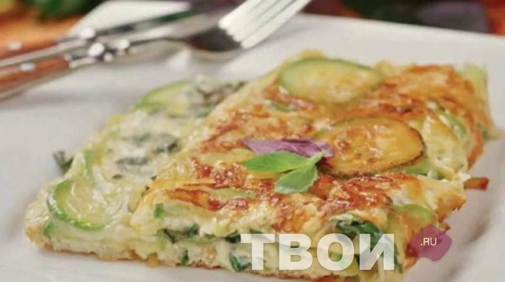 Как приготовить омлет с кабачком