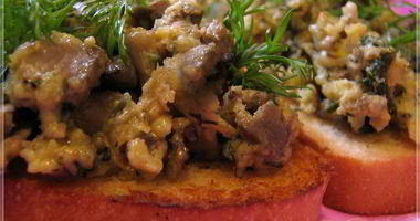 Рецепт Омлета с печенкой и зеленью