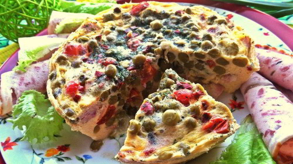 Как приготовить омлет в горошек