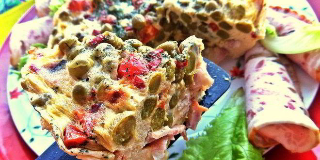 Рецепт омлета в горошек