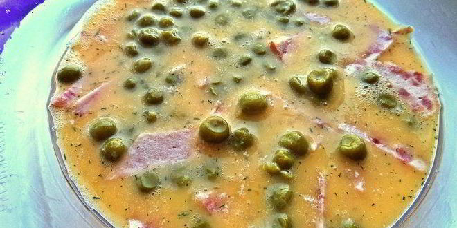 Рецепт омлета в горошек