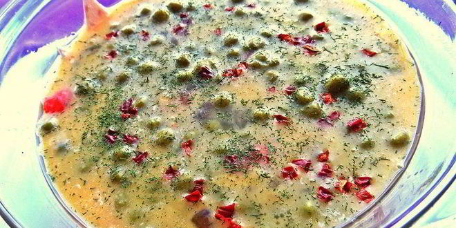 Рецепт омлета в горошек