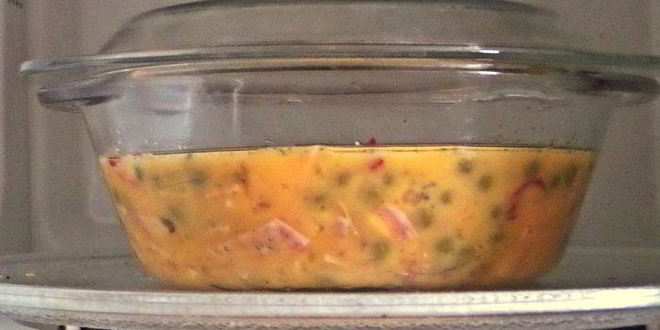 Рецепт омлета в горошек